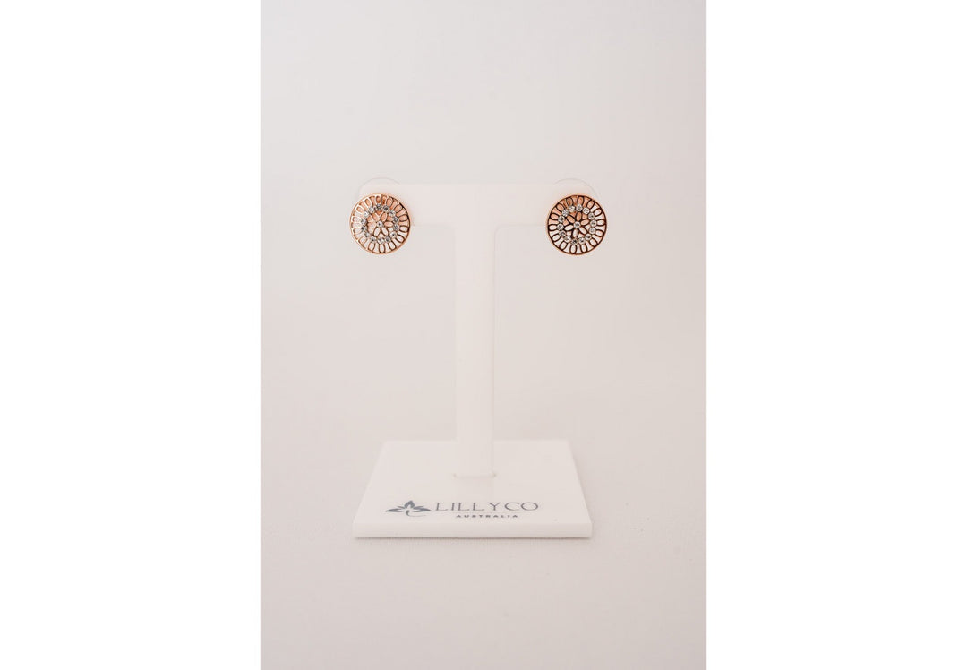 LillyCo Fine Embossed Crystal Earring