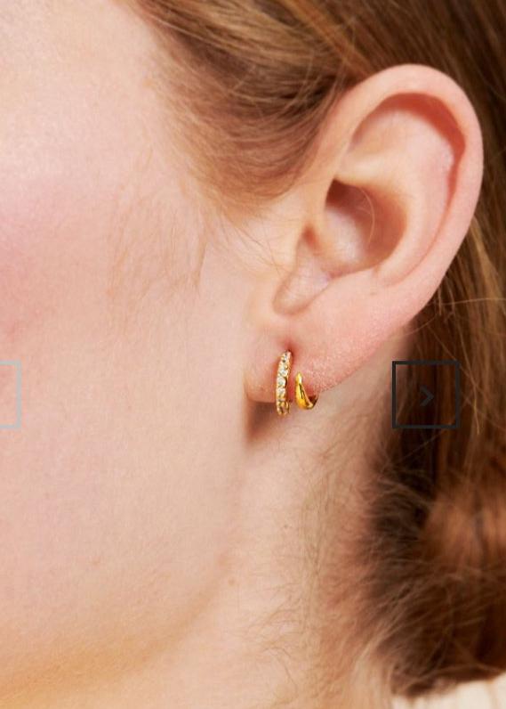 Petite Diamonte' 18K Gold Plated Earrings