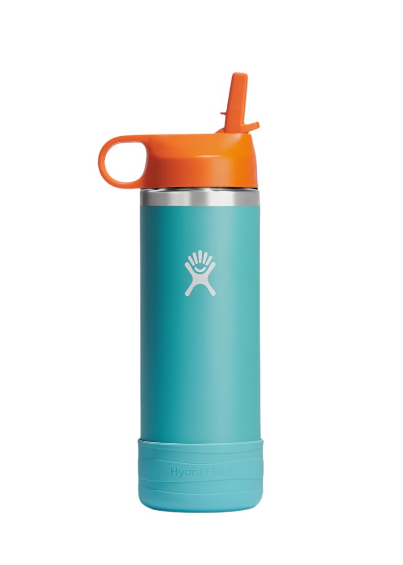 18oz (532mL) Kids Bottle with Straw Lid and Boot Drink Bottle Seaspray