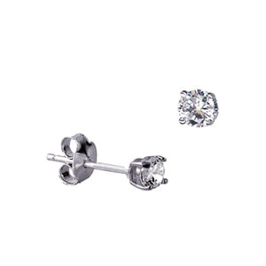 SS CZ Stud Earrings - 3mm