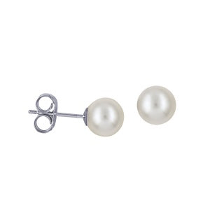 S/S 6mm Freshwater Cultered Pearl Studs