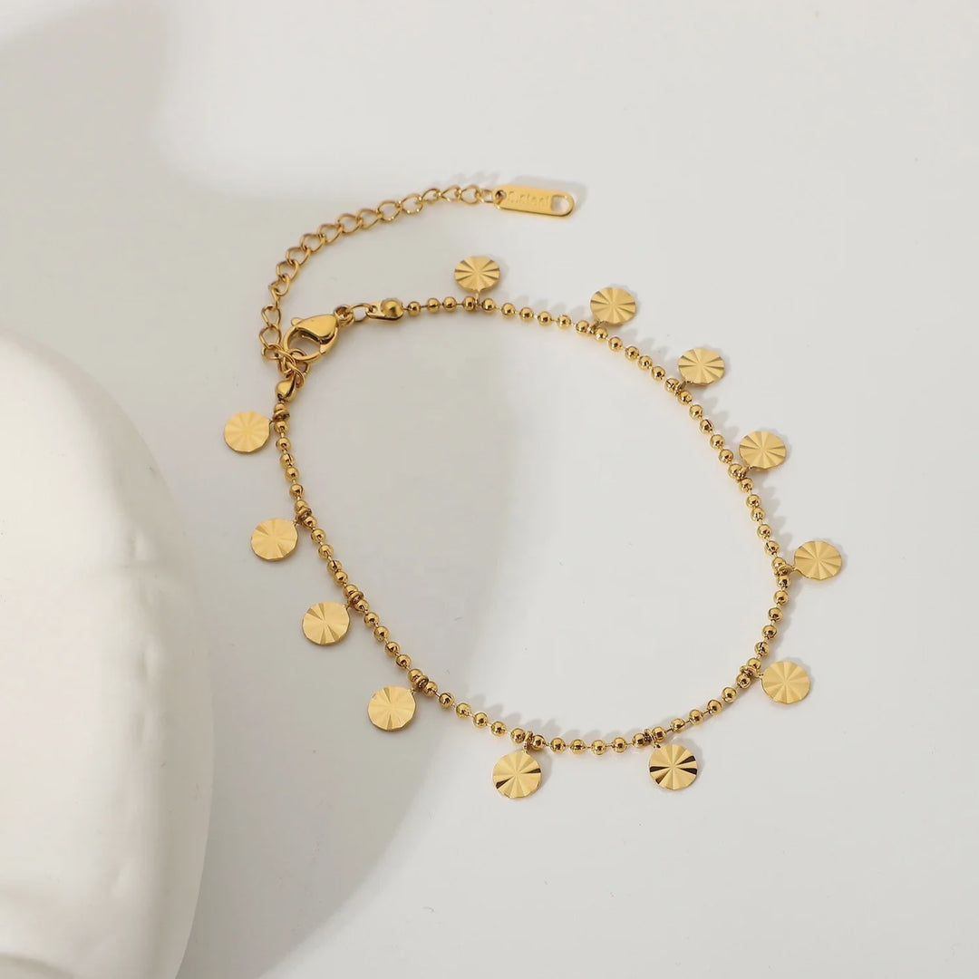 Boho & Mala 18K Gold / Stainless Steel Charm Anklet