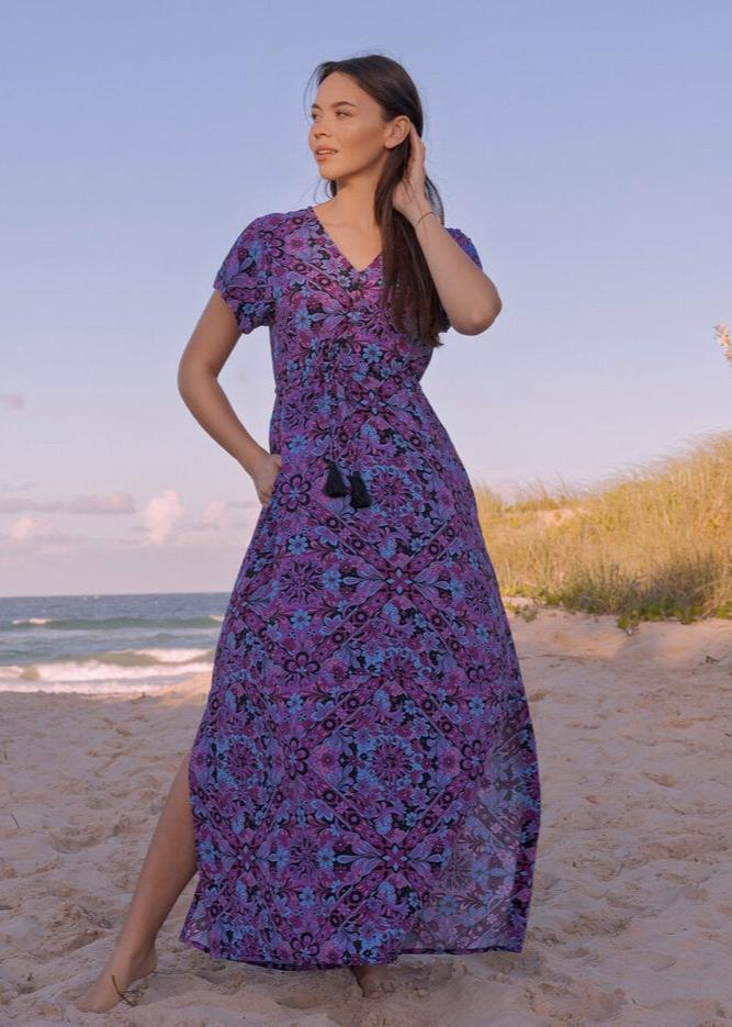 rhiannon maxi dress Rhiannon Maxi Dress Midnight Exclipse – Ree-Wind Clothing