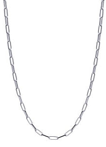 S/S Italian Open Rectangular Link ‘Paperclip’ Chain