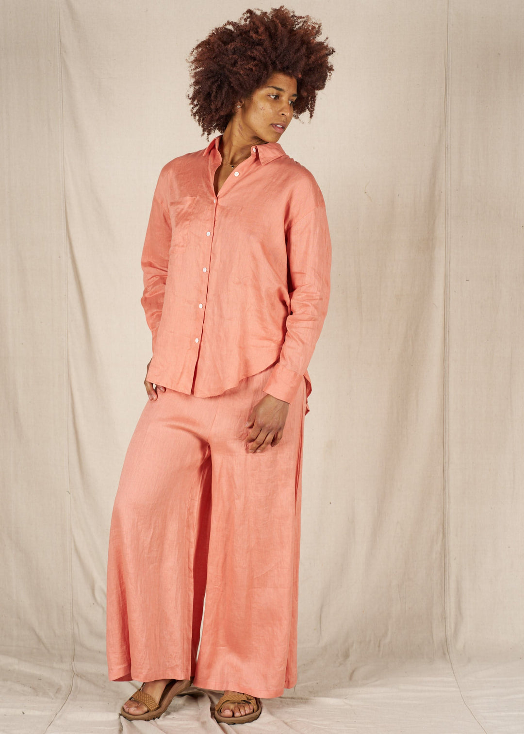 Millie Linen Shirt Brick
