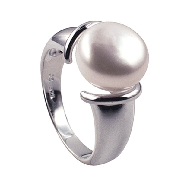 S/S Button Pearl Ring