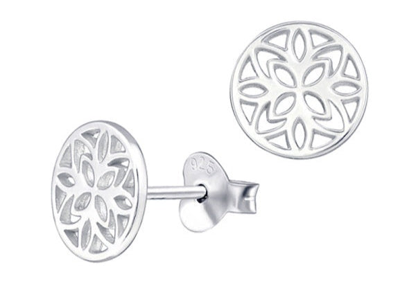 S/S Cut Out Round Flower Studs