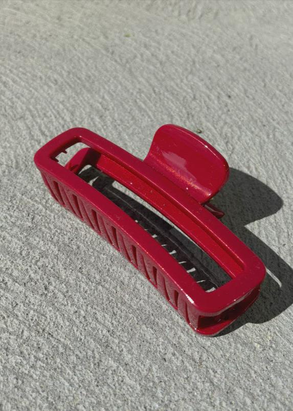 Ruby Square Hair Claw Clip
