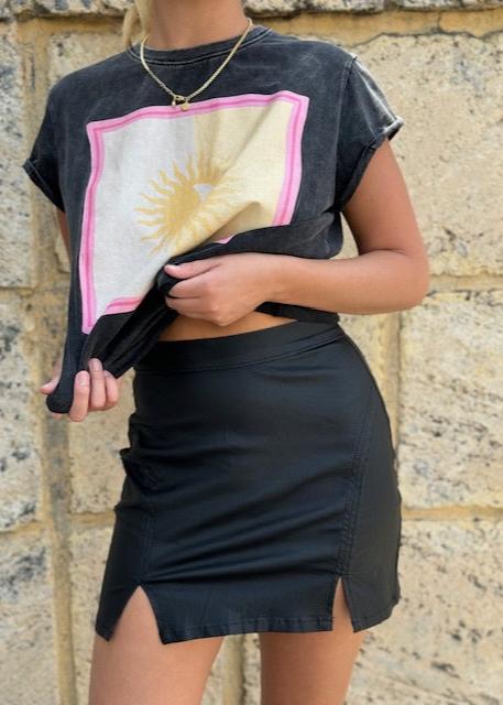 Country Denim Seams That Way Mini Skirt