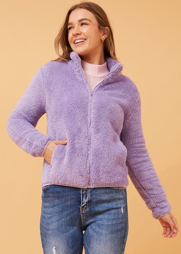 Amelia Teddy Jacket Lilac