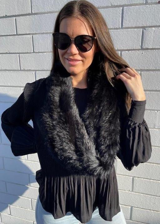 Jezzabella Fur Snood Black