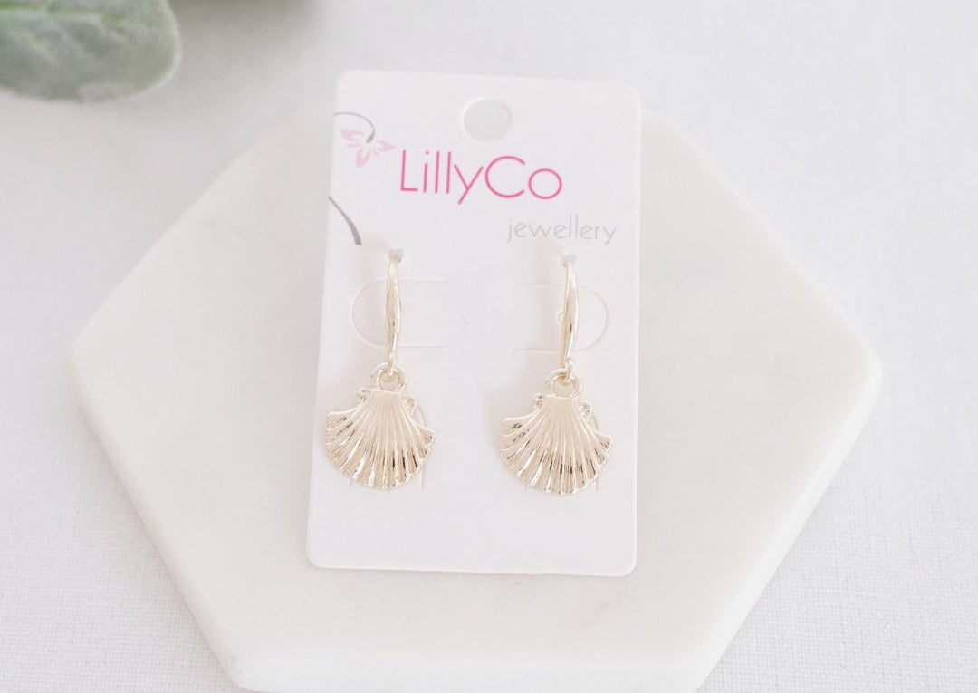 Gold Shell Earring