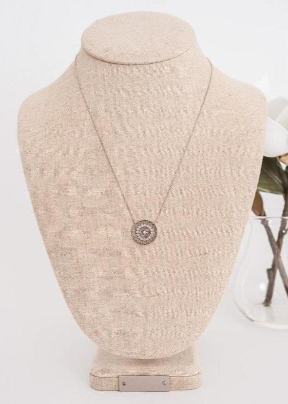 Fine Embossed Crystal Necklace