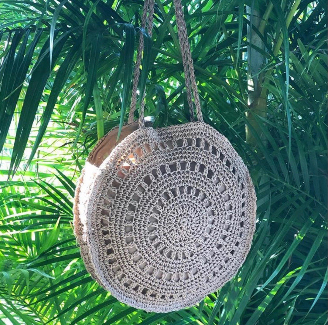 TRIPP Australia Round Hessian Bag
