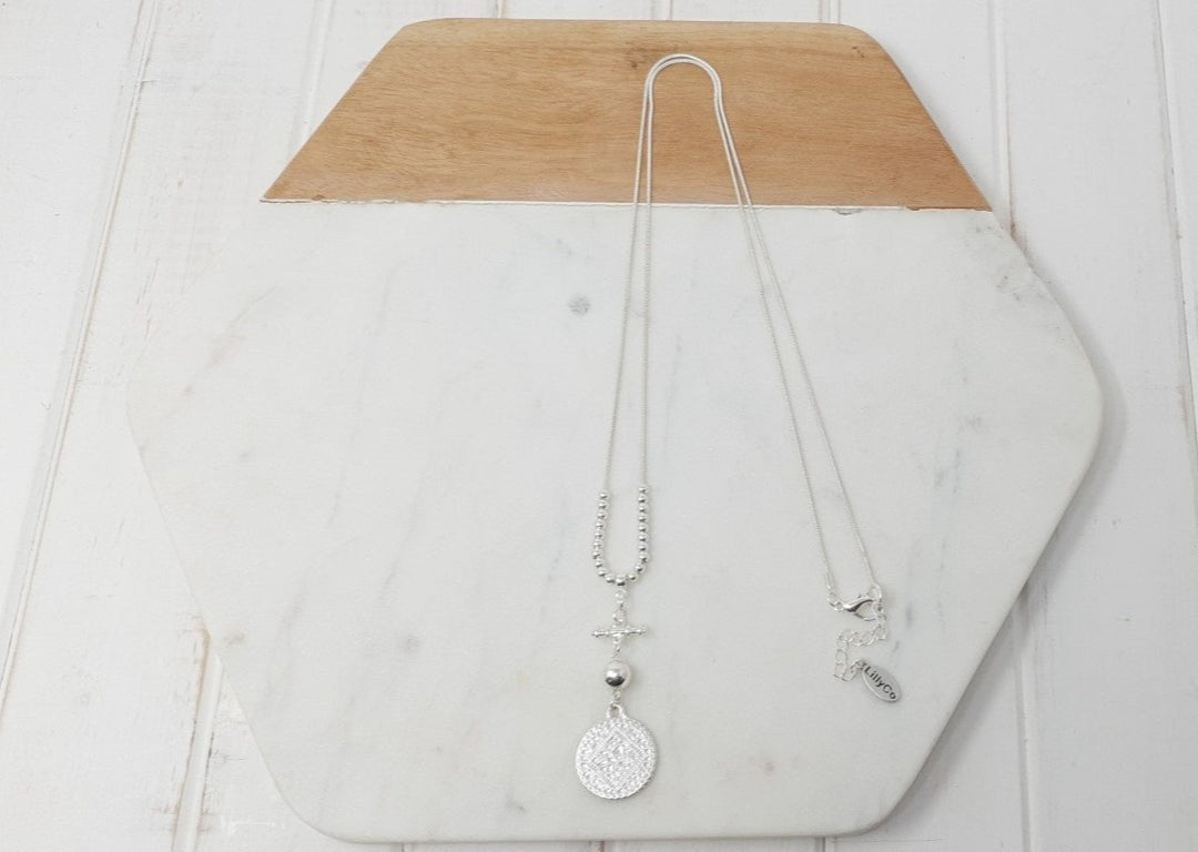 LillyCo Chain & Disc Necklace