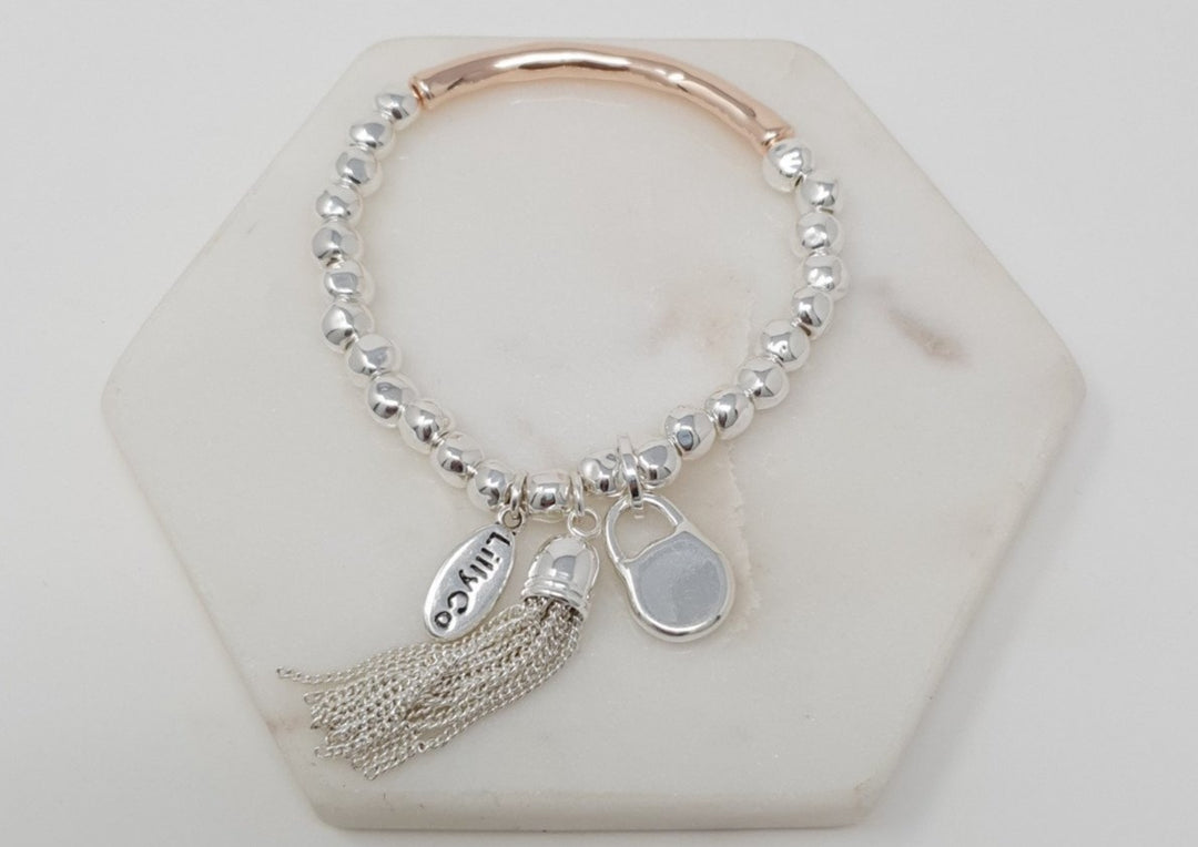 LillyCo Mixed Padlock Bracelet