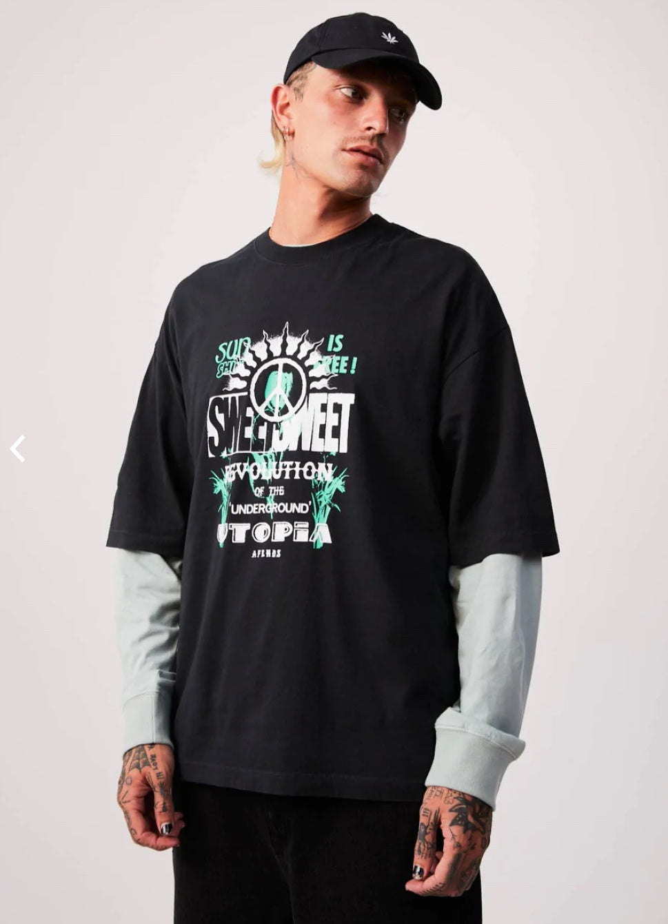 AFENDs Utopia Organic Oversized Tee