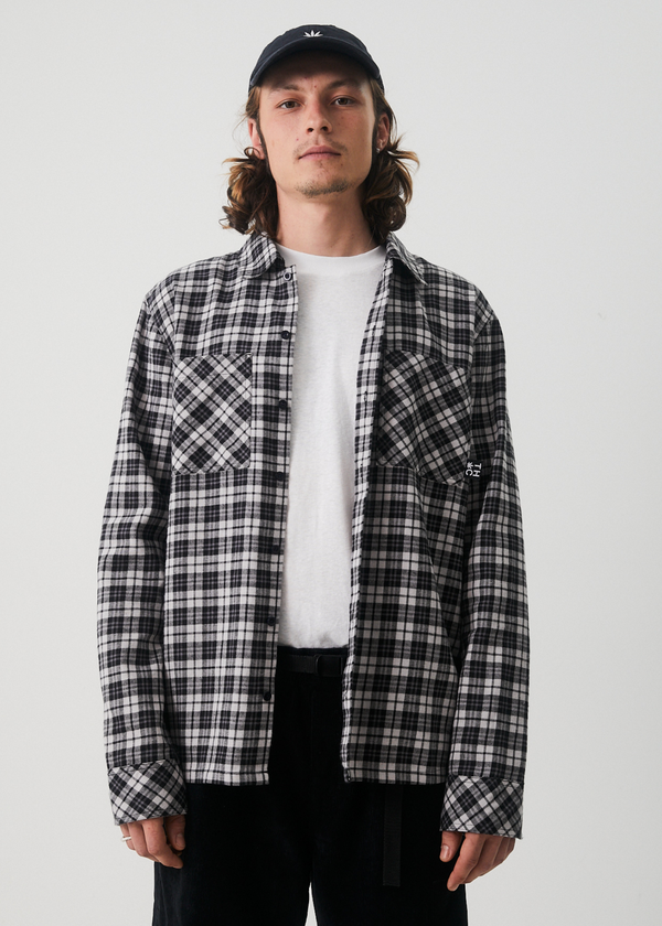 AFENDS Asta Hemp Check Flannel Long Sleeve