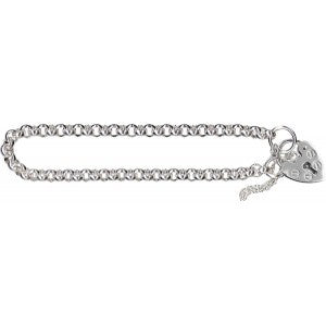 S/S Belcher with Padlock Bracelet