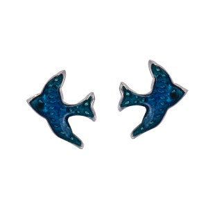 SS Large Blue Bird Earrings
