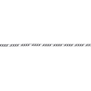 SS Bevelled Diamond Cut Figaro Anklet