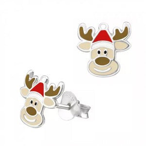 S/S Enamel Reindeer Studs
