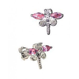 S/S Dragonfly Earrings - Pink