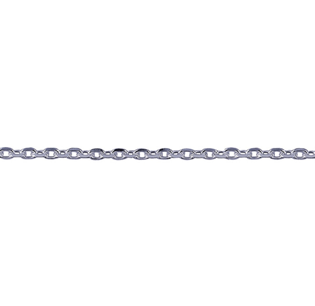 SS Diamond Cut Curb Figaro Chain 50cm