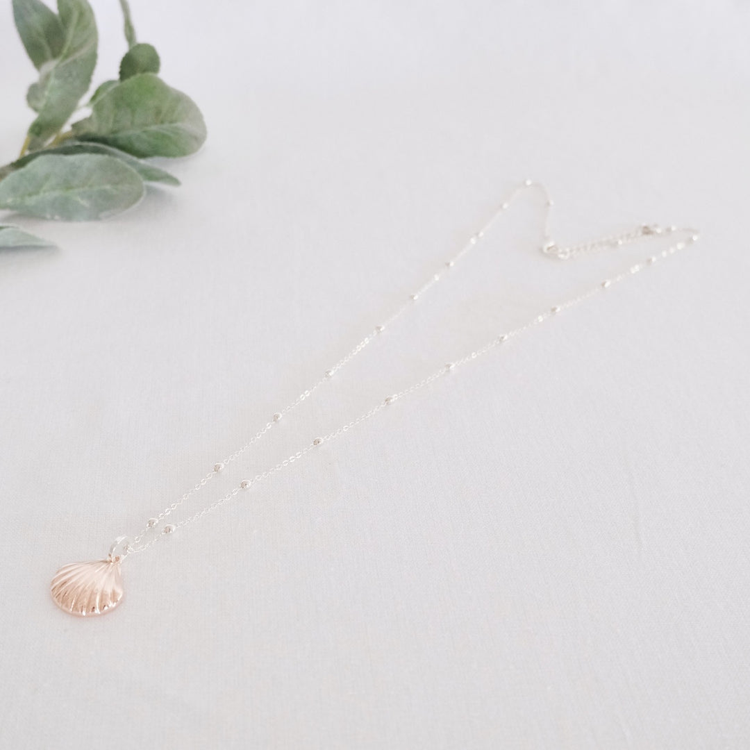 Long Mixed Shell Pendant Necklace