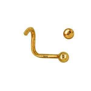 9ct 2.5mm Round Nose Stud Yellow Gold