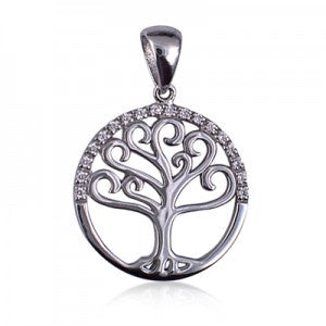 S/S Cubic Tree of Life Necklace