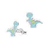 SS Enamel Dinosaur Earrings