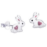 SS Enamel Rabbit Earrings