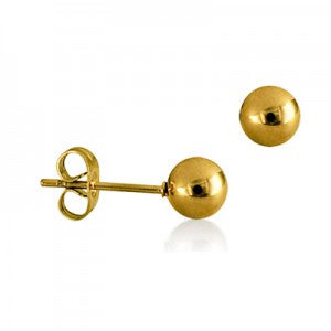 Stainless Steel Gold IP 6mm Ball Studs