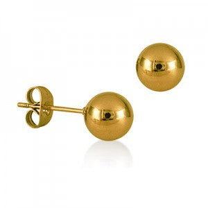 Stainless Steel Gold IP 8mm Ball Studs