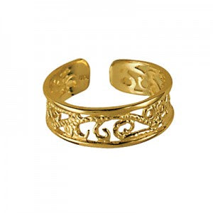 9ct Lace Toe Ring