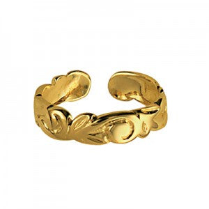 9ct Scroll Toe Ring