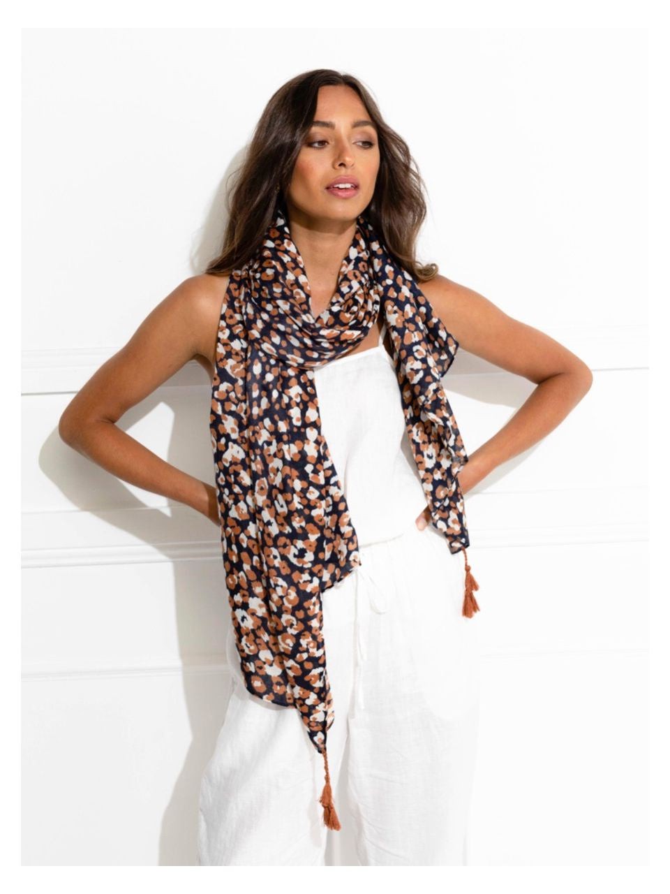 Goldie Leopard Print Scarf