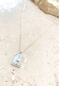 Sun Charm Silver Plated Necklace