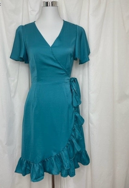 Bekkee Wrap Dress Teal