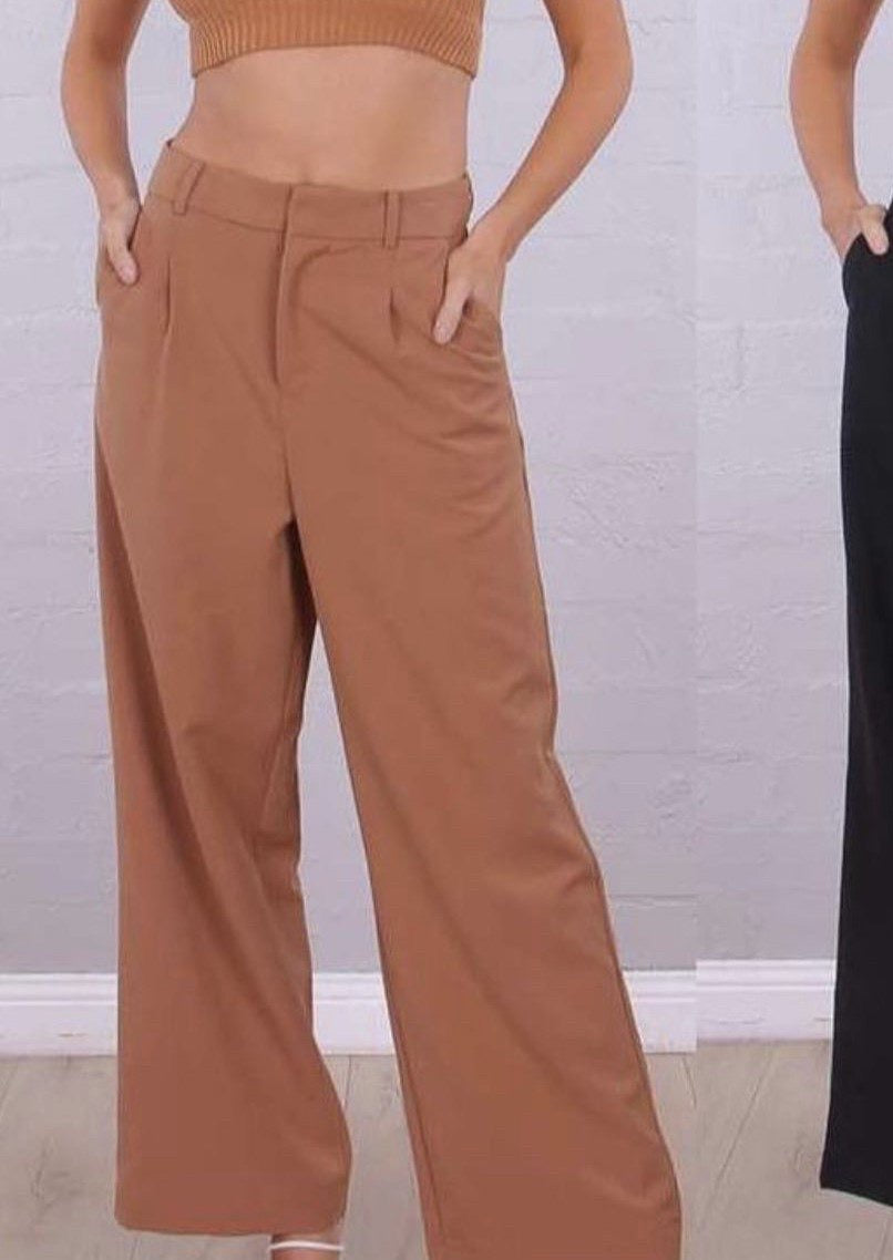 Penelope Wide Leg Pant - Tan