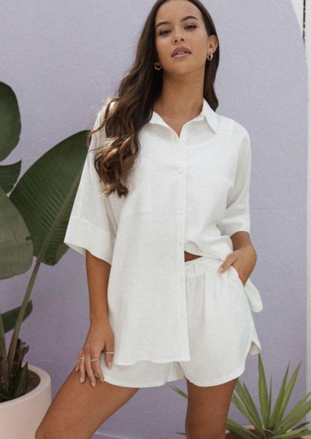 Zani Linen Shirt & Short Set
