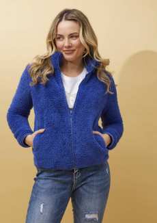 Amelia Teddy Jacket Cobolat Blue