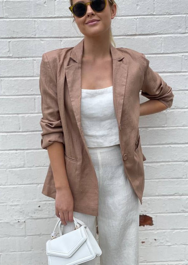 Castaway Blazer - Latte