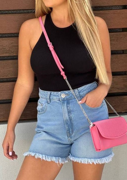 Country Denim Fringed Short