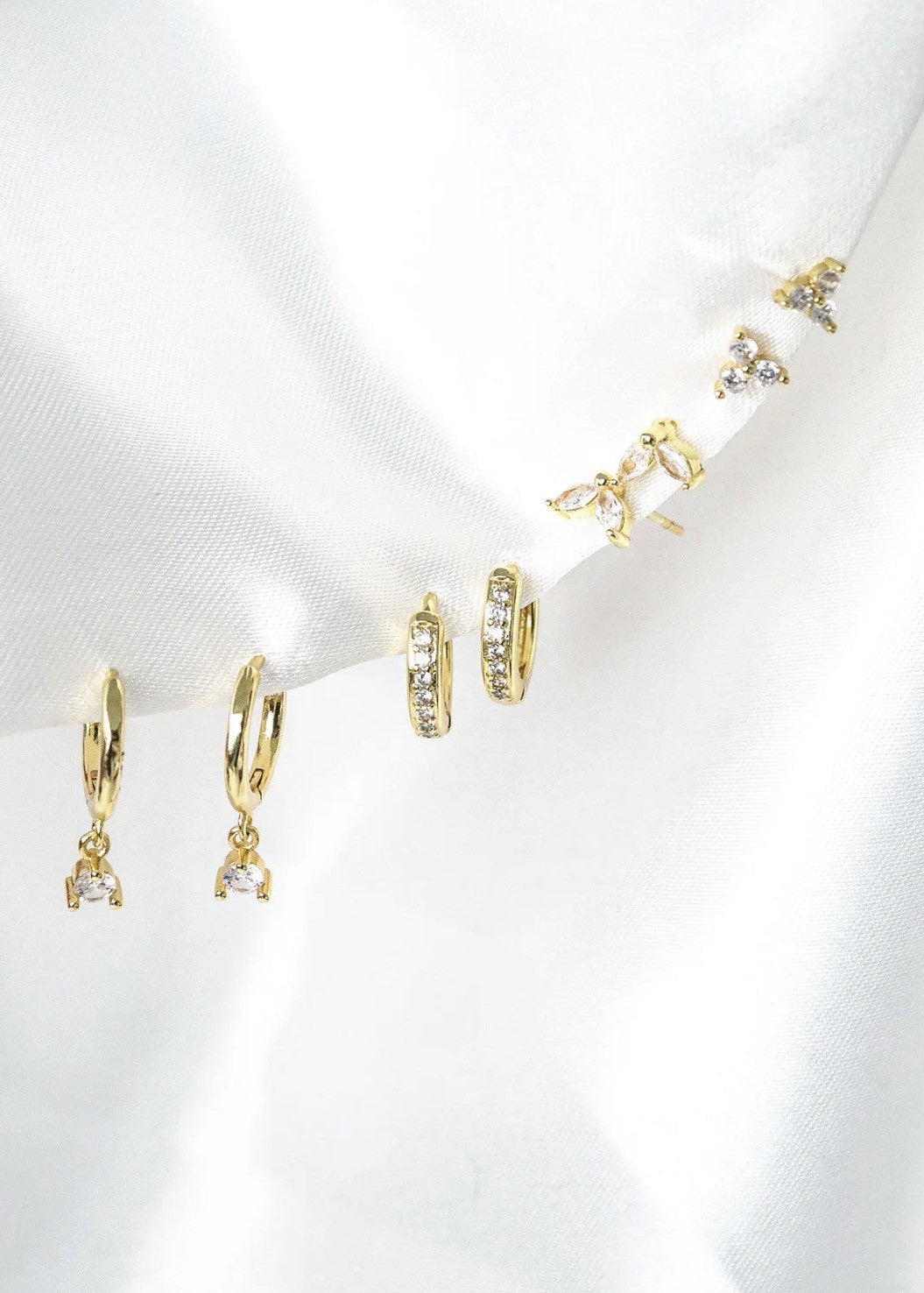Summer 18k Gold Plated Stacker Earring Set