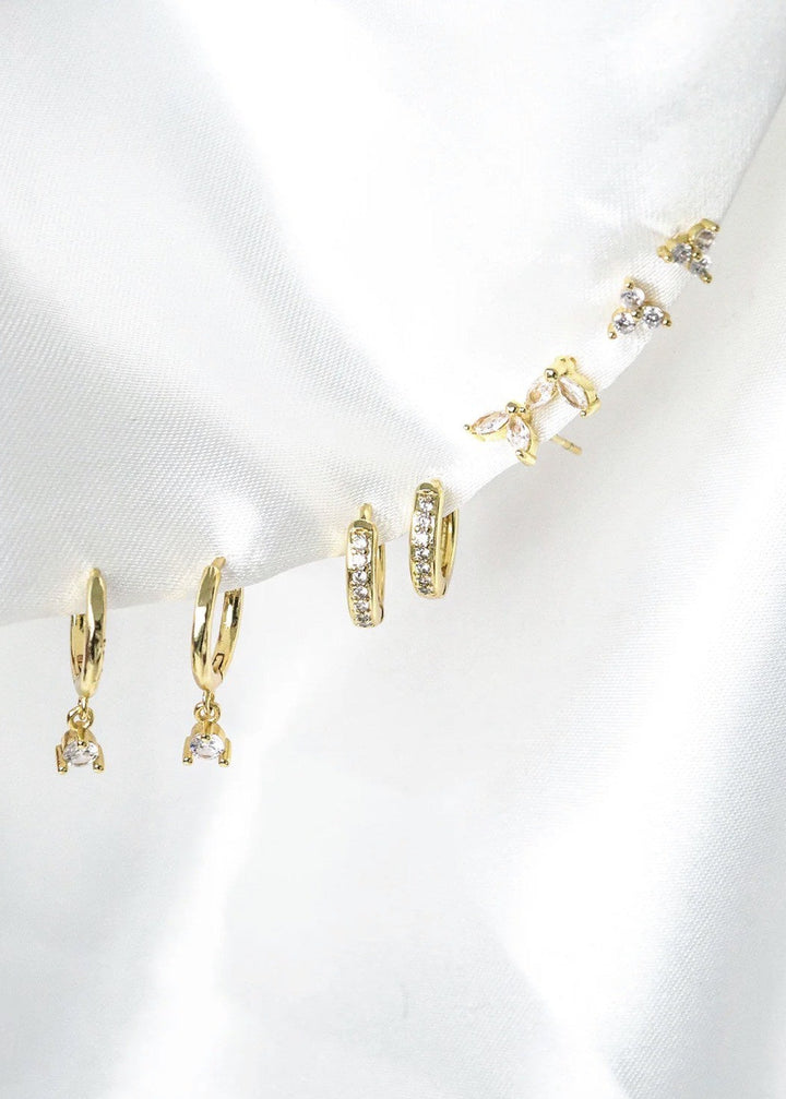 Summer 18k Gold Plated Stacker Earring Set