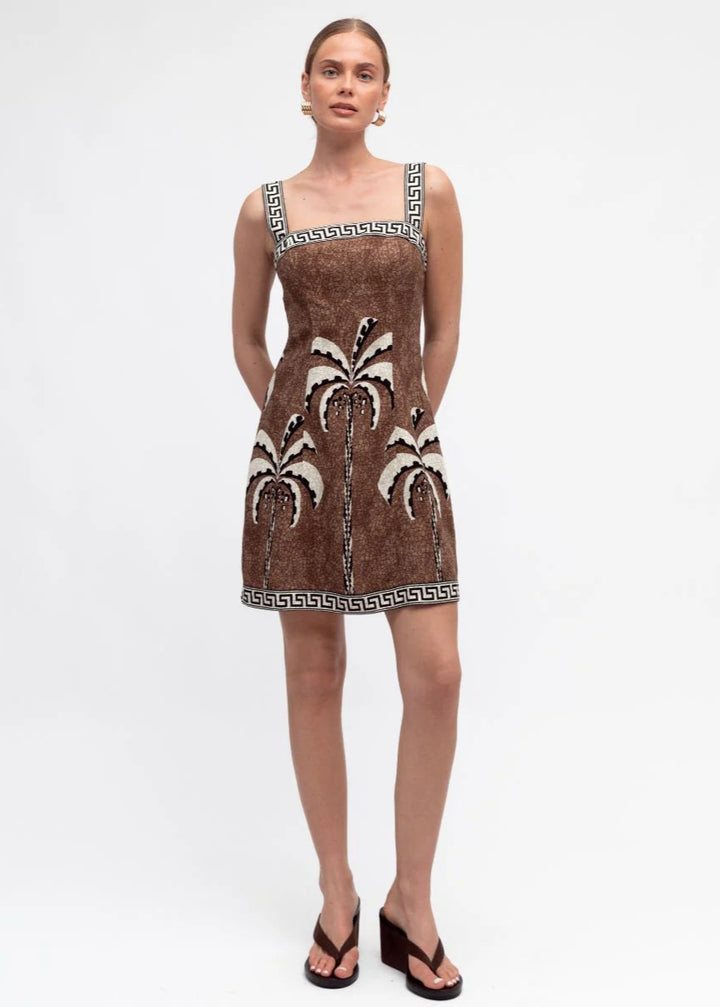 Tropical Mosaic Mini Dress