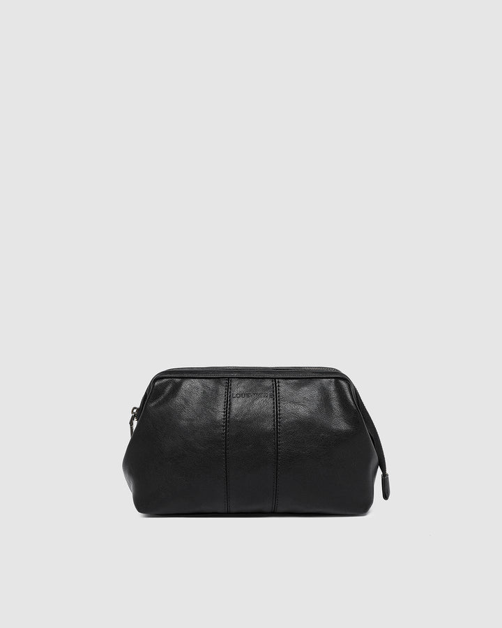 Albie Saddle Toiletry Bag Black