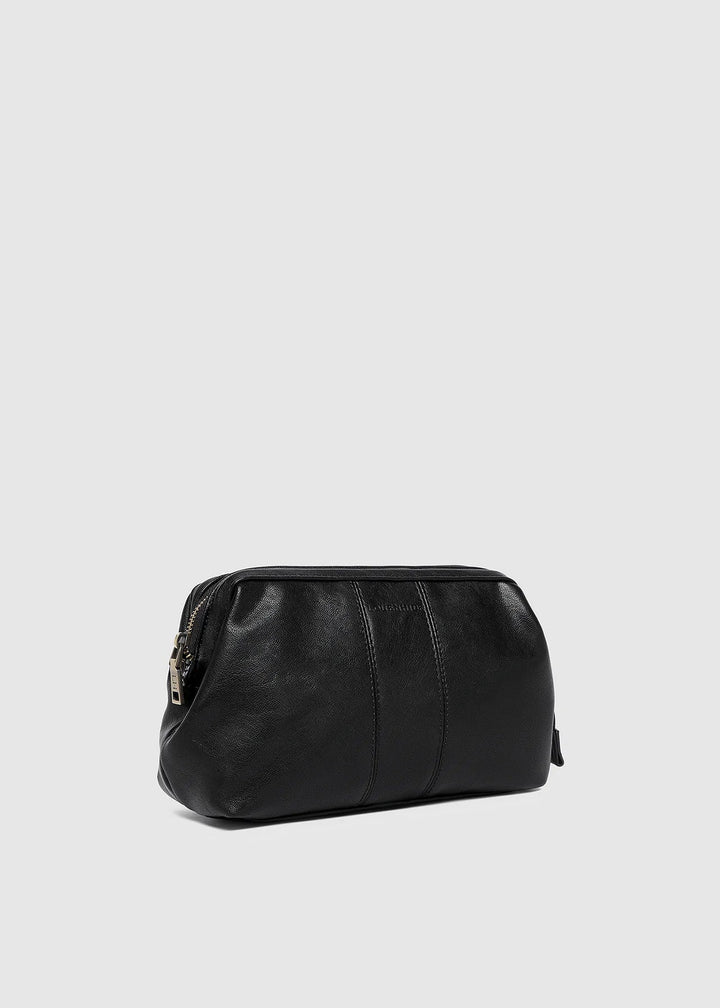 Albie Saddle Toiletry Bag Black